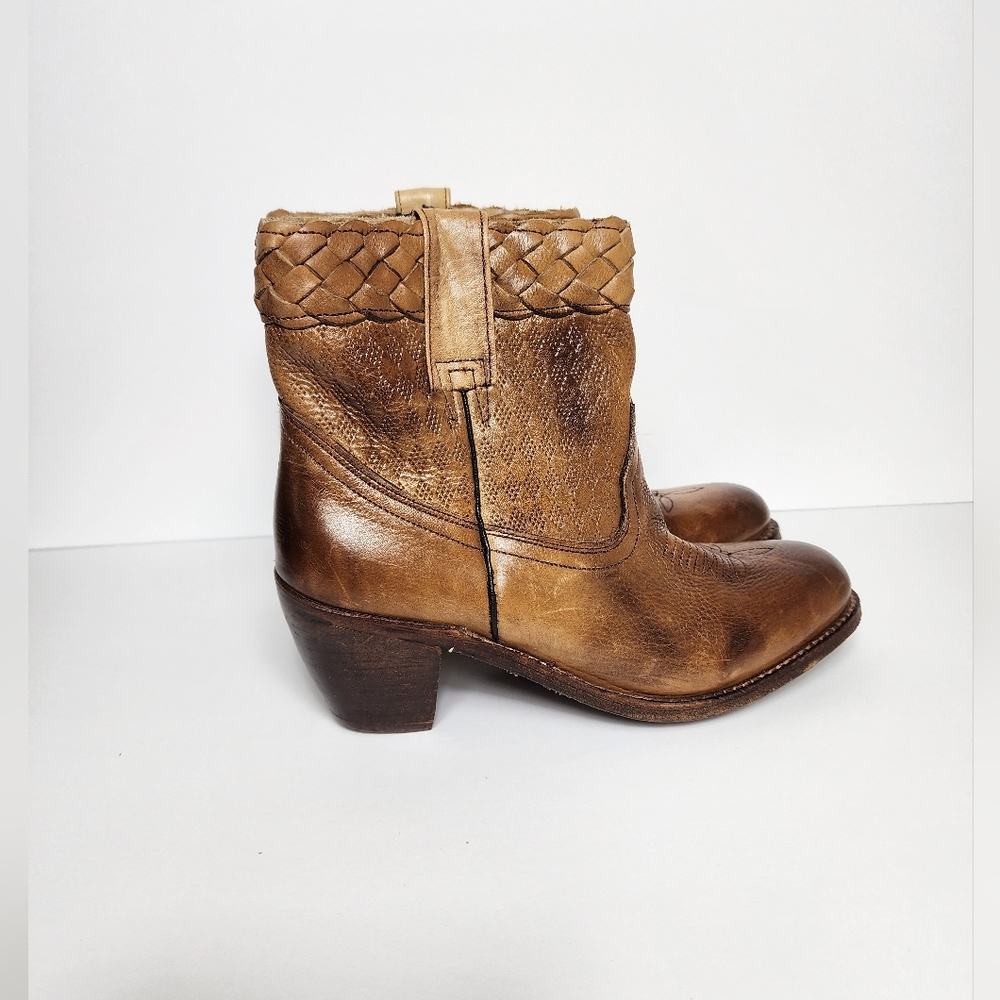Bed Stu Cobbler Western Boots Womens 8 Brown Handcrafted Leather Heeled …